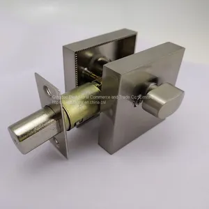 Grade 3 Residential Use Tubular Satin Nickel Square Rosette Deadbolt Door Lock thumbnail-1