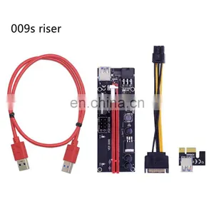 Ver009s Plus 8 Capacitor Riser Graphics Card Extension Adapter Cable Pcie1x to 16X Graphics Card Adapter Board thumbnail-1