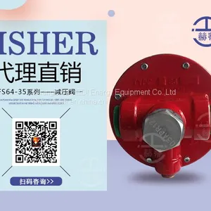Fisher 64-35 Pressure Reducing Valve Nitrogen Ammonia Steam Pressure Regulator Red Gas Regulating Valve thumbnail-3
