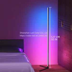 2022 Smart LED Corner Floor Lamp Modern Stand Floor Light LED RGB Floor Lamps thumbnail-3