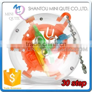 Mini Qute 30 Barriers 3D Labyrinth Maze Magical Intellect Ball Kids Balance Training Educational Toy 3d Puzzle Game NO.955 thumbnail-1