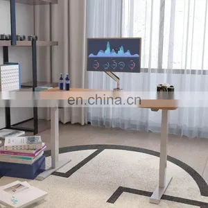 White Frame Dual Motor Ergonomic Office Standing Electric Height Adjustable Computer Desk thumbnail-4
