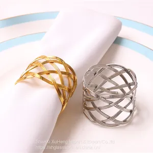 Cheap Wholesale Iron Napkin Buckle Simple Wrapped Wire Napkin Ring thumbnail-1