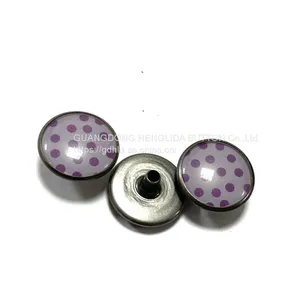 HLD Button Factory Wholesale 15mm Plating Spring Snap Button for Garment thumbnail-4