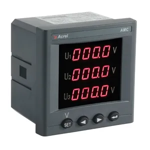 Acrel Three Phase Voltmeter With RS485 Communication AMC96L-AV3/C LCD Display Cut Out 88*88mm thumbnail-3