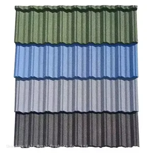 China Factory Outlet 1300MM*420MM Thickness Galvalume Color Stone Coated Metal Roof Sheets thumbnail-1
