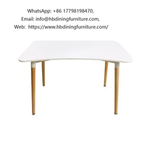 MDF Computer Table With Solid Wood Legs thumbnail-1
