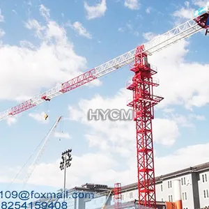 PT5013 QTZ63 Flat Top Tower Crane With Load Capacity 6 Tons With Split Mast Sections thumbnail-2