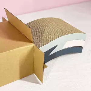 MEOW LOVE Wear-Resistant Cat Paw Grinder Pet Cat Scratcher Corrugated Cardboard Scratch Pad Wood Corrugated Paper Toy Durable Cat Carton thumbnail-2