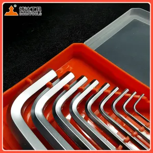 Industrial-grade Ball-end Hexagonal Wrench Set 1.5-10mm Extended L-shaped 9-piece Set of Screw Wrenches for Wholesale and Customization thumbnail-3