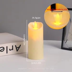 Bulk Remote Control LED Candles Flameless, Battery Operated With Flickering Flame, Real Wax Pillars, Size Specifications Sets/Pack thumbnail-5