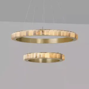 Luxury Alabaster Chandelier​ Artdecolite Natural Stone Pendant Ceiling Lighting​ thumbnail-2