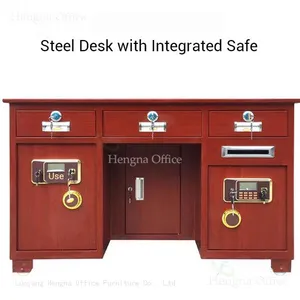 Integrated Safe Desk With Dual Entry Access for Enhanced Security; Robust Steel Body for High-Risk Environments thumbnail-4