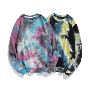Manufacturer Wholesale Custom Cotton French Terry Men SweatShirts Tie Dye Crew Neck Jumper Sweatshirts thumbnail-3