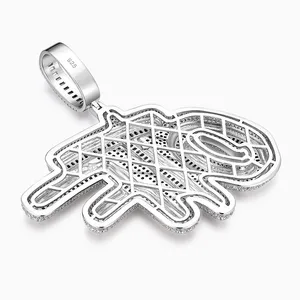 Shining Star Jewelry Micro Pave 5A Cubic Zirconia Letter OTF Pendant Necklace thumbnail-3