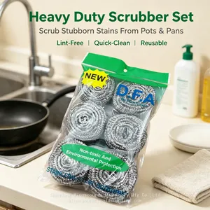 Strong Friction High Cleaning Power Stainless Scrub Ball Effortless Stain Removal thumbnail-1