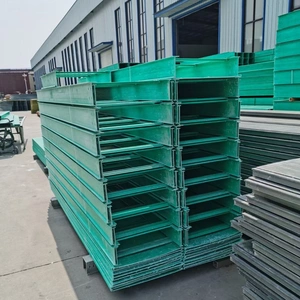 FRP Cable Tray 100mm Width x 150mm Height, 3m Length, V0 Fire Rating, UV Resistant Resin thumbnail-5