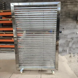 304 Stainless Steel Drying Rack Cart With 3 Trays, Heavy Duty 300kg Capacity, 4 Swivel Casters With Brakes thumbnail-3