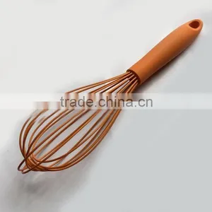 In Stock Food Safety Hand Held Silicone Whisk Egg Whisk Egg Beaters Silicone Hand Mixer Egg Beater thumbnail-1