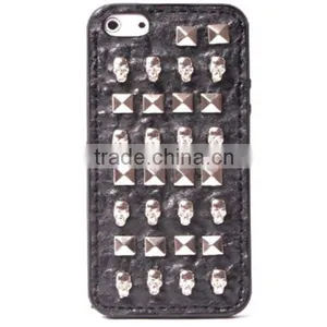 Hot Sale Fashion Metal Leather Case For IPhone5s Case With Retro Rivets thumbnail-1