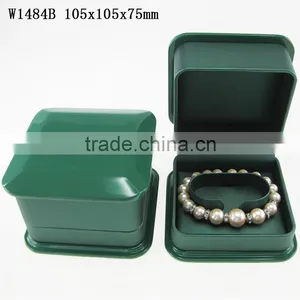 Luxury Lacquer Green Wooden Watch Gift Packaging Display Box Faux Leather Lining thumbnail-2