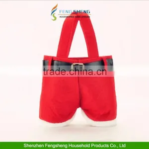 15*22cm Christmas Santa Pants Kid Gift Candy Bags Stocking Xmas Holder thumbnail-3