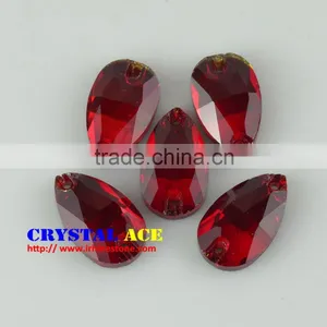 Sew on Stone Acrylic Rhinestone Flat Back Tear Drop in 6 Colors For Clothes thumbnail-1