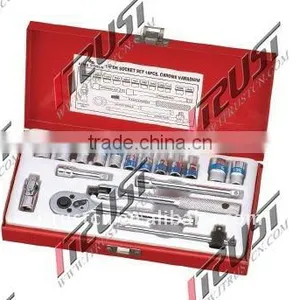 TS2018AAM 1/4"DR 18PCS SOCKET SET TOOL SET thumbnail-1