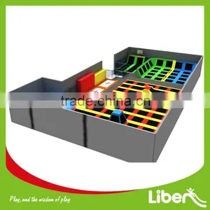 China Customized Size Gymnastic Jumping Indoor Trampoline Park, Airbag Trampoline Park thumbnail-1
