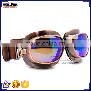 BJ-GT-013 Frame Copper Frame Racing UV Lens Goggles Racing Goggles Glasses Motorcycle Googles for Harley thumbnail-2