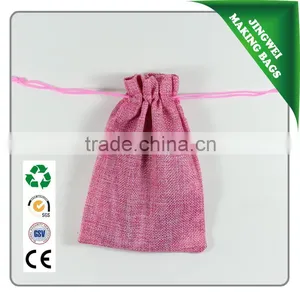 Logo Print Drawstring Bags Small Jute Bag Storage Bag thumbnail-3