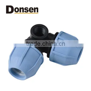 2014 90 ELBOW WITH LATERAL THREADED FEMALE TAKE OFF PP COMPRESSION FITTINGS thumbnail-1