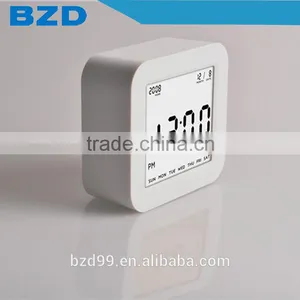 2016 New Design Promotional Bedside Smart Digital Rotation Control Auto ISO Night Light Table Alarm Clock With Thermometer thumbnail-1