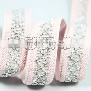 Golden Thread Jacquard Elastic Webbing thumbnail-1