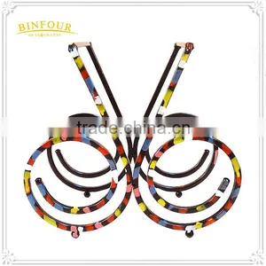 Post-modern Abstract Art Original Design Colorful Iron Bottle Wine Rack thumbnail-1