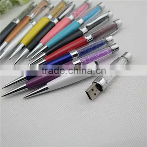 TCR-0802 Fat Novelty Crystal Ball Pen , 3 in 1 Crystal Pen With Usb Drive thumbnail-2