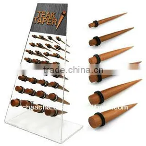 Display With 32 Pcs. of Sawo Wood Tapers With Double Rubber O-ring - Size 12g to 00g (2mm - 10mm) thumbnail-1