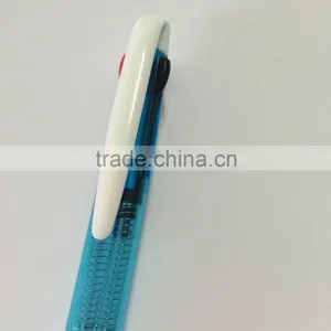 Wholesale Office Three Color Plastic Ballpoint Pen With Ring Loops on Frip thumbnail-4