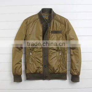 2015 Casual Men's Knitted Collar Slim Fit Cotton-padded Jacket thumbnail-1