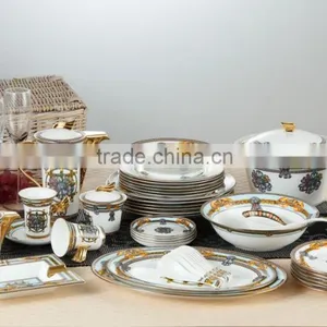 Home Wholesale Dark Red Tableware Dinnerware Set for German Porcelain Dinnerware thumbnail-3
