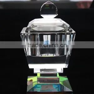 2014 New Products Crystal Sugar Bowl With Lid Table Decoration thumbnail-1