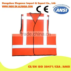 High Visibility Reflective Safety Vest ISO EN20471 Class 2 Waistcoat With Reflector thumbnail-1