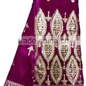 Hot Sale Indian Embroidery George Lace Fabrics With Sequins thumbnail-1