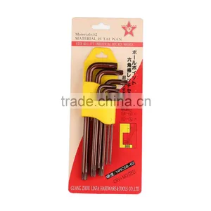 9Pieces Different Types T Handle Allen Wrench Set With Ballpoint Head And Star Head thumbnail-4