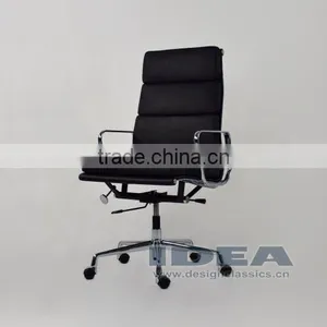 Replica Charles Soft Pad Office Chair - Black Color Genuine Leather thumbnail-3