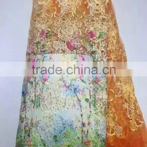 CL60055 New Arrive Good Quality African Tulle French Lace With Stones,shinning Beads French Lace thumbnail-5