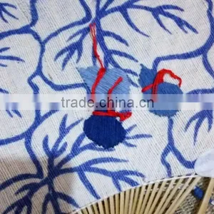Ramie& Bamboo Round Hand Fan With Calabash Pattern thumbnail-2