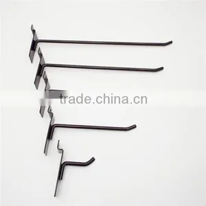 Small Supermarket Display Hook Black Metal Slatwall Hook thumbnail-2