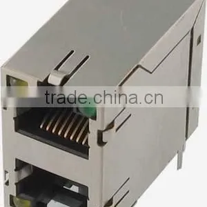 Dual-port 8P8C LED RJ45 Connector thumbnail-1