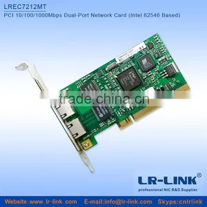 LREC7212MT Intel 82546 Chipset PCI 2 Dual Port RJ45 Gigabit Ethernet LAN Card thumbnail-1